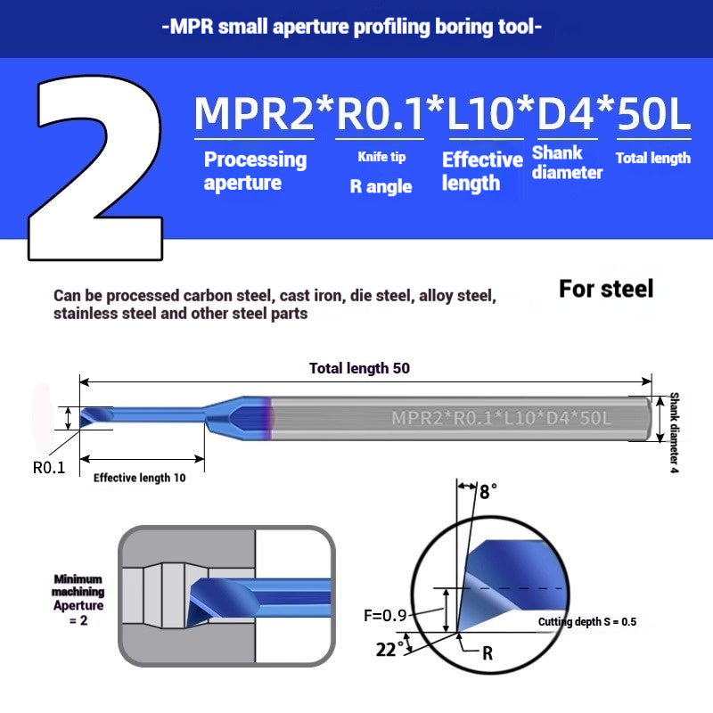1129-CNC Small Bore Boring Tools MPR Copy Boring Turning Tools for Stainless Steel, Copper and Aluminum Lathe Micro Small Boring Tools Shandong Denso Pricision Tools Co.,Ltd.